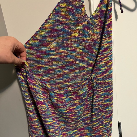 BLACKLESS KNOT HALTER SWEATER DRESS - Picture 4 of 7